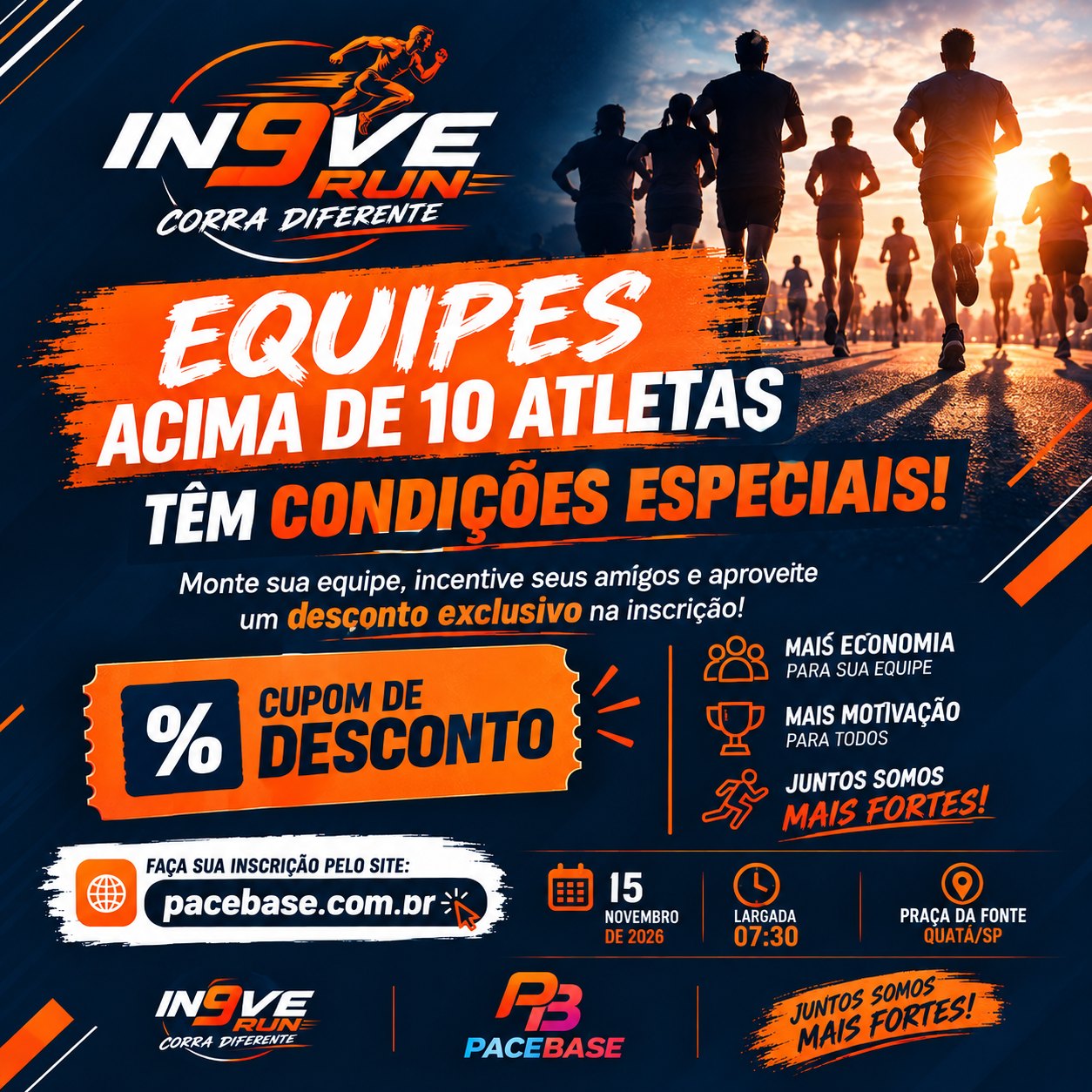 Imagem de divulgação 2 de 1° IN9VE RUN 5K E CAMINHADA 3K